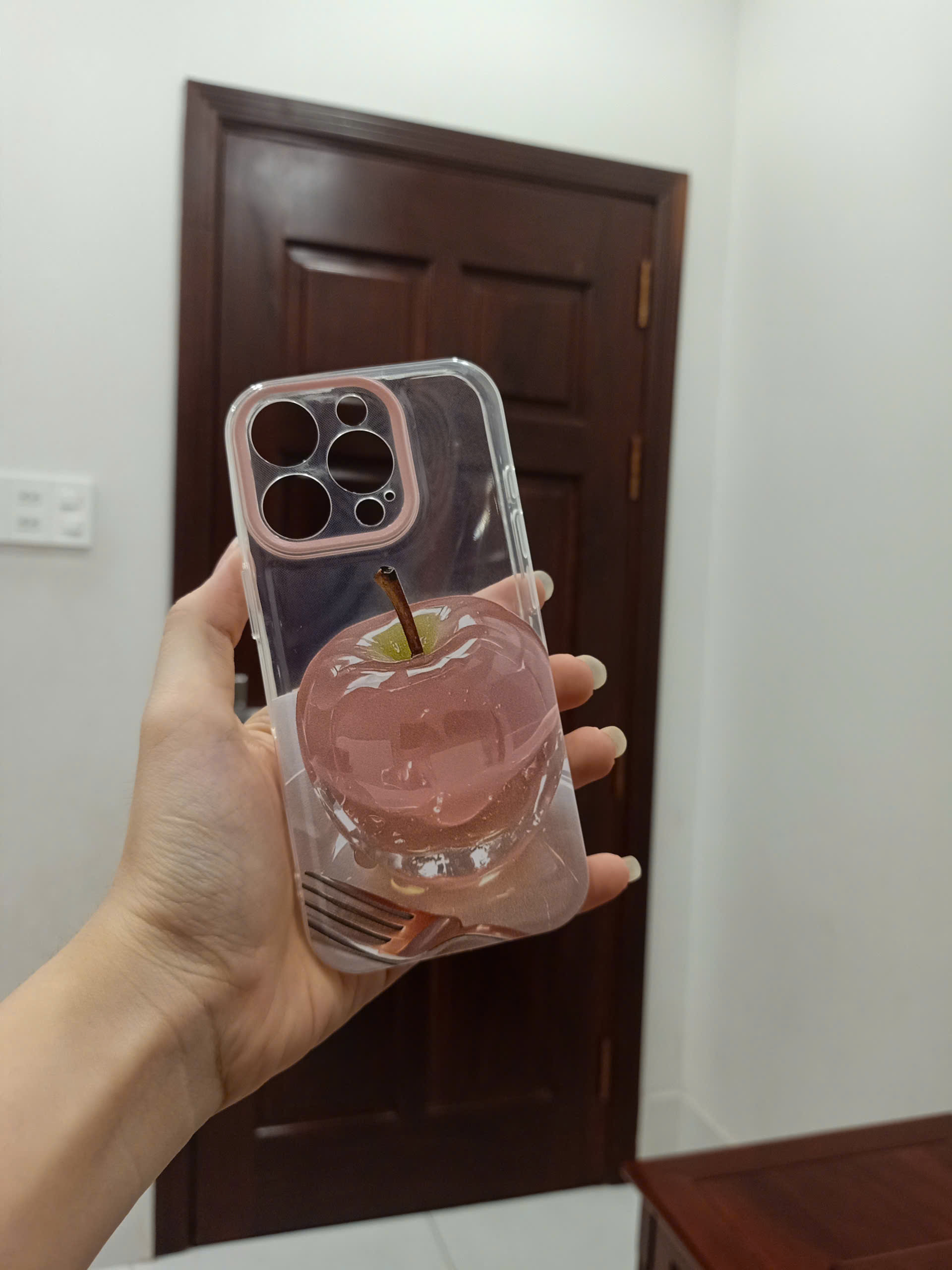 Ốp lưng Pink Apple Jelly Trong Suốt
