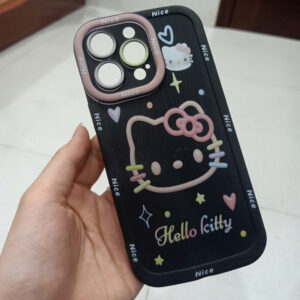 Ốp Lưng iPhone Hello Kitty Đen Pastel